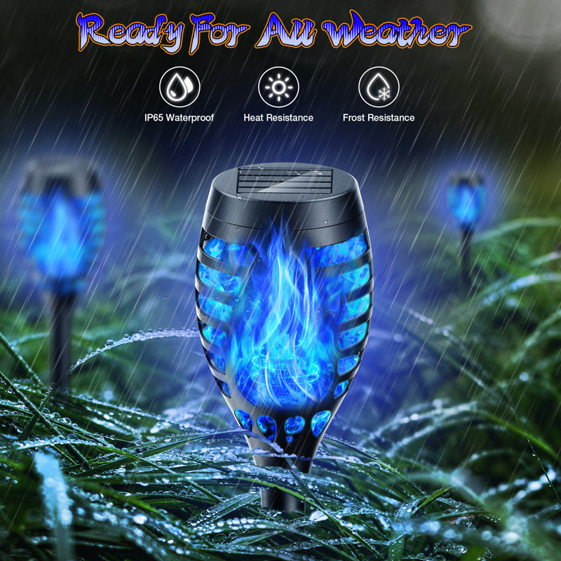 Blue solar yard lights on sale